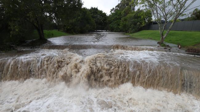 A fast-flowing creek at Montgomery Park, Wellington Point.