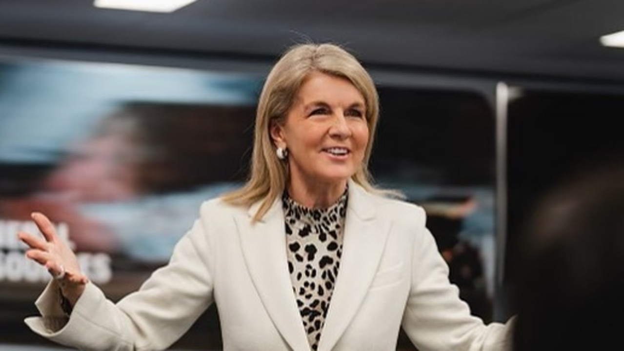 Julie Bishop speaking at a recent Mineral Resources professional development program. Picture: Instagram/honjuliebishop