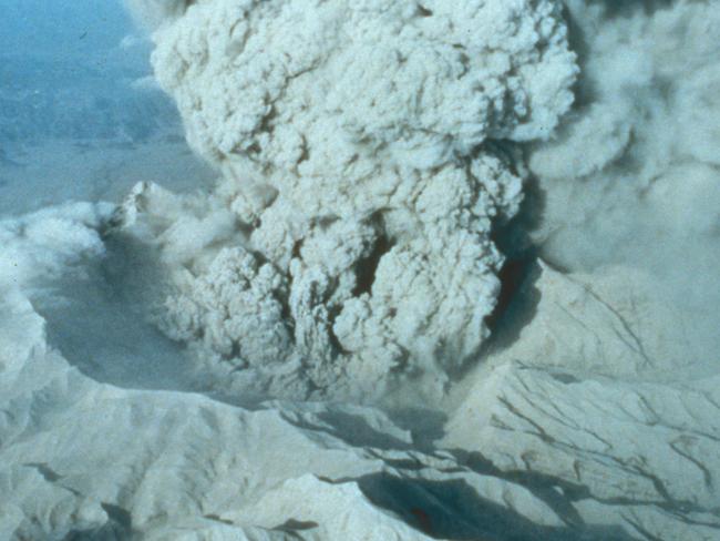 The 1991 eruption of Mount Pinatubo in the Philippines has distorted sea level records ever since, scientists believe. Picture: USGS.