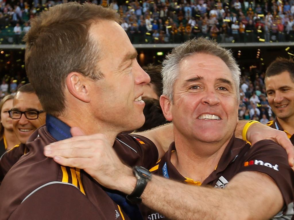 Alastair Clarkson and Chris Fagan. (Photo: Michael Willson/AFL Media)