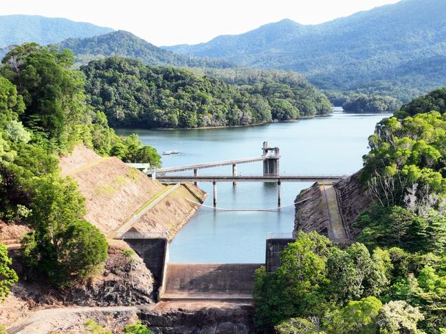 Copperlode Falls Dam and water intake, on the edge of Lake Morris, the main drinking supply for Cairns and surrounds. Lake Morris is nestled in the base of the Lamb Range. Picture: Brendan Radke