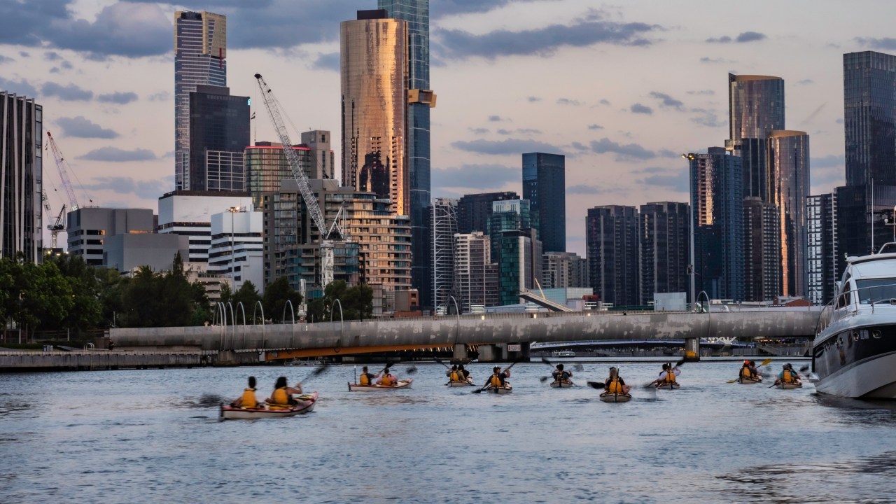 Moonlit Melbourne City Kayak Tour and Dinner. Picture: RedBalloon