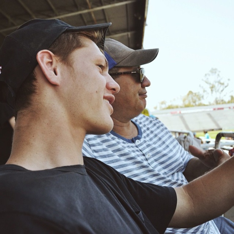 Kalyn Ponga with his father Andre. Picture: Instagram