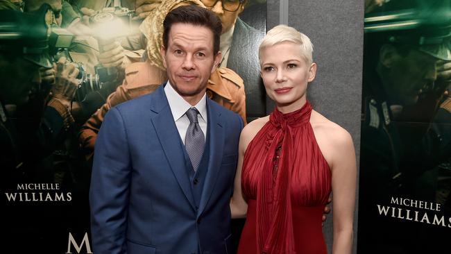 Mark Wahlberg and Michelle Williams attend the premiere of ‘All The Money In The World’. Picture: Kevin Winter/Getty Images