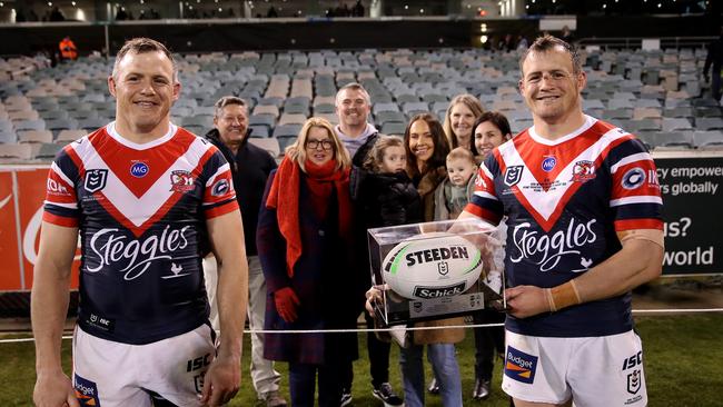 The Morris twins have been re-signed by the Roosters. Picture: Phil Hillyard