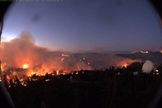 Bobcat fire create 'Hades-scape' near Mount Wilson Observatory