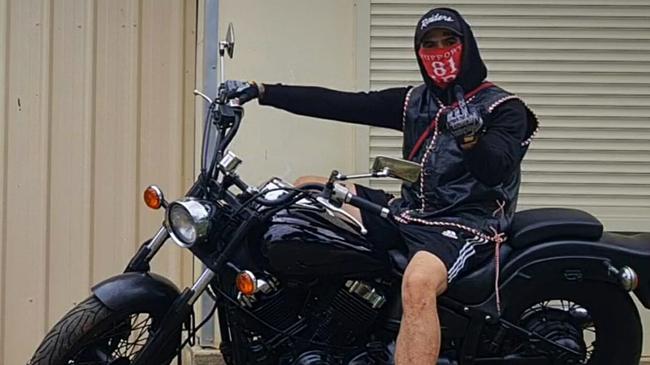 Hells Angels North Crew member Chad McGregor has been spared jail for bashing his former partner. Picture: Facebook.