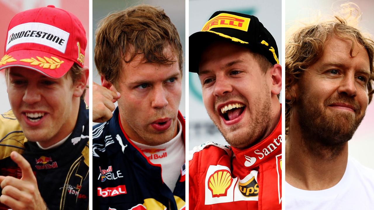 The Red Bull record-setter, the antagonist, the flawed Ferrarista and the off-track leader: The four faces of Seb Vettel