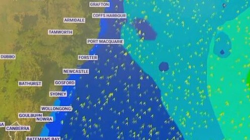 A severe weather warning remains in place on Tuesday morning for dangerous surf from the central coast and up to Foster. Picture: Sky Weather