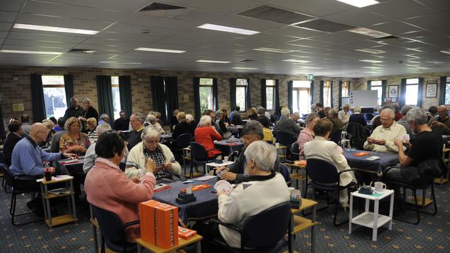 The interior of the Nelson Heather Centre, during a Bridge tournament. Picture: Annika Enderborg