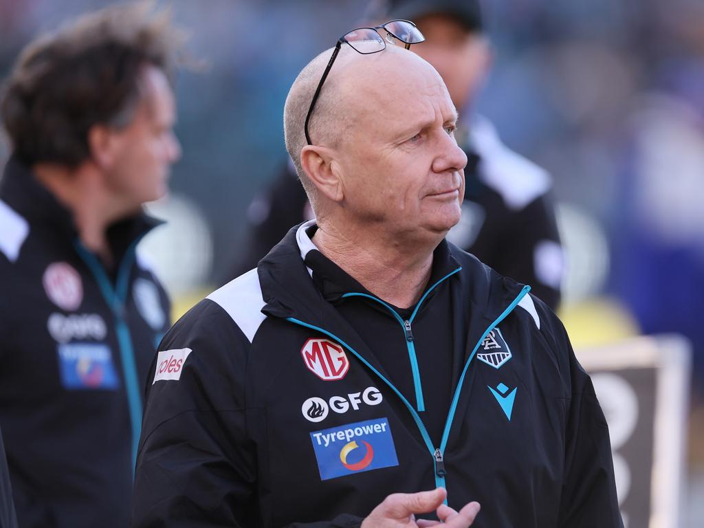 Ken Hinkley needs more wins. Picture: James Elsby/AFL Photos