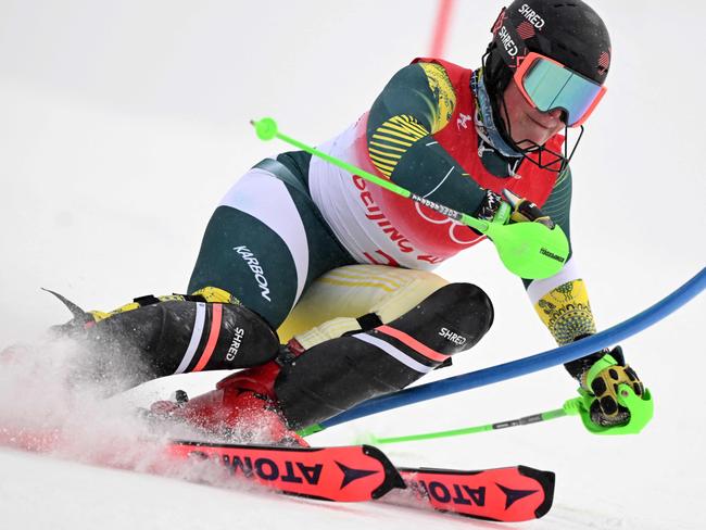 Australia's Greta Small competes in the Women’s Alpine Combined Slalom event. Picture: AFP