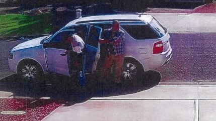 Andrew Greenaway (left) was caught red handed trying to steal this car a second time. Picture: Supplied