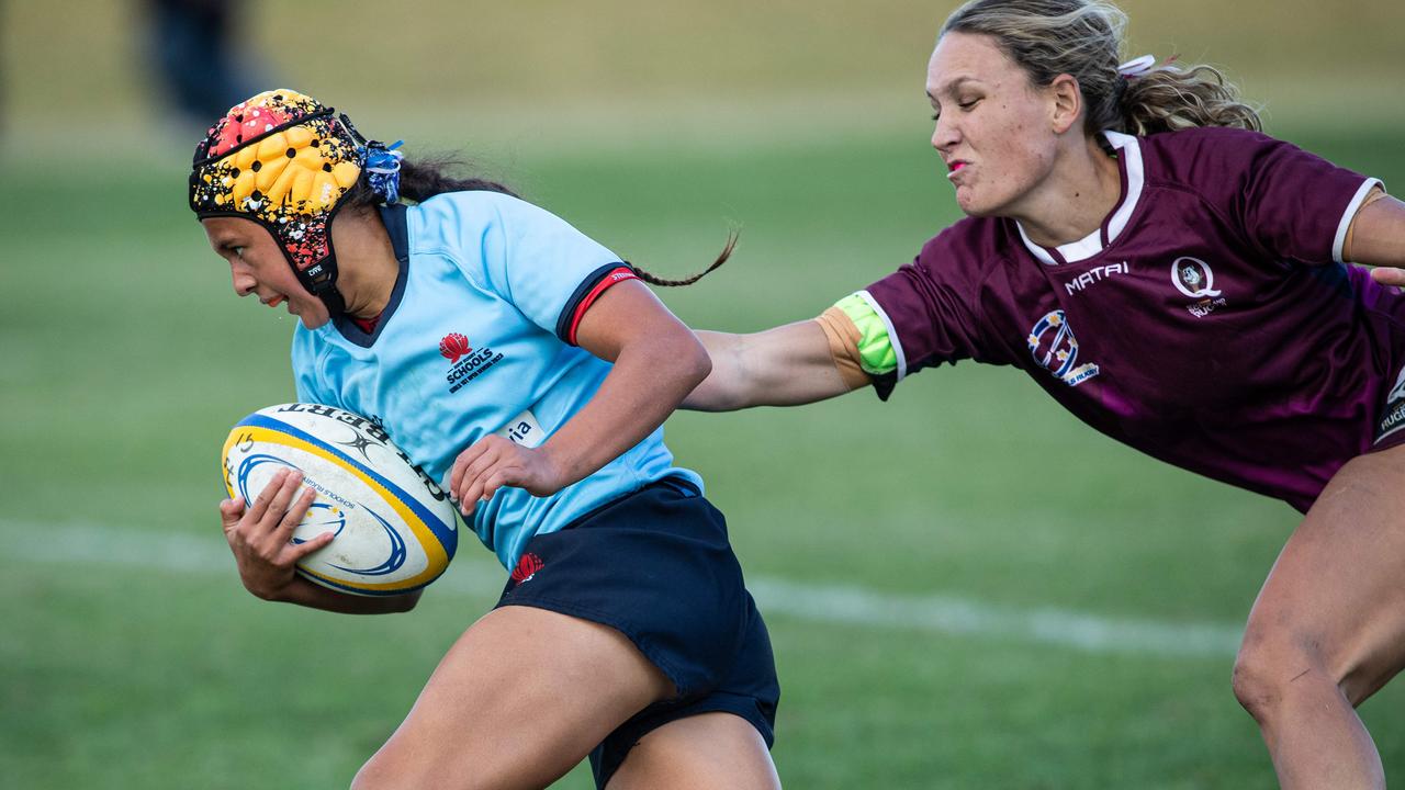 NSW Waiaria Ellis scoring one of her many tries.