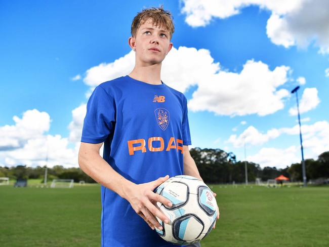 Sunshine Coast football talent Rhys Williams. Picture: Patrick Woods.