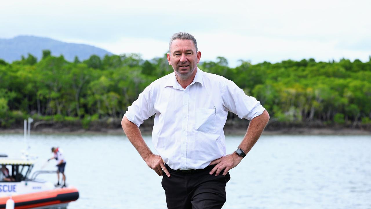 Member for Barron River Craig Crawford says feeding crocs in the wild is “stupid”. Picture: Brendan Radke