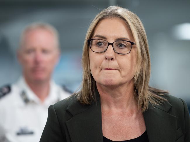 MELBOURNE AUSTRALIA - Newswire Photos FEBRUARY 14TH 2023 : Premier Jacinta Allan, speaks at the State Control Centre, Melbourne.PICTURE : NCA Newswire / Nicki Connolly