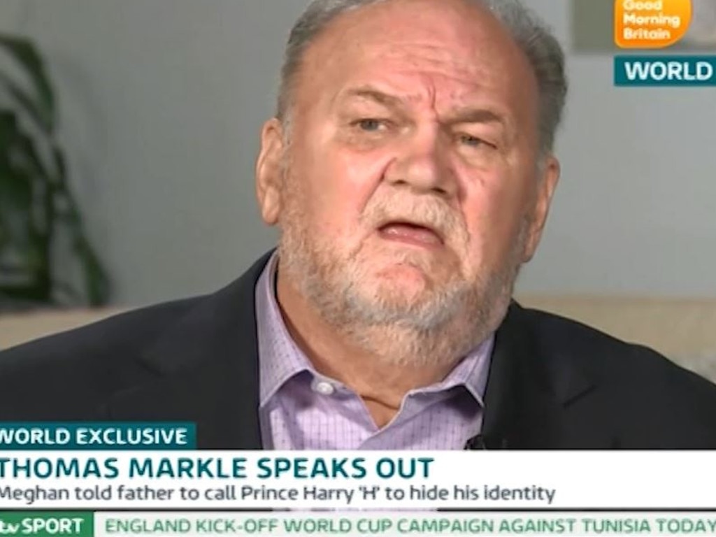 Thomas Markle is now estranged from his daughter, just like her half-siblings. Picture: ITV