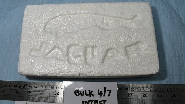 A cocaine brick. Picture: Australian Border Force