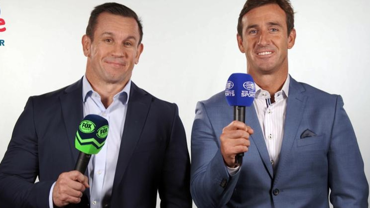 Pictured Matthew and Andrew Johns ahead of a charity launch for Brain cancer