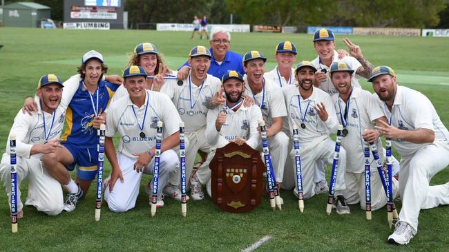 Lilydale celebrates winning the Trollope Shield.