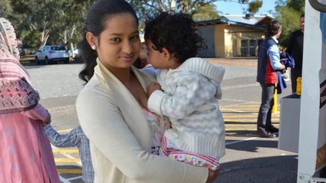 The wife and daughter of Tharanga Ehalape-Gamage. Picture: GoFundMe