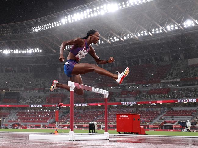 Dalilah Muhammad is looking to defend her 400m hurdles crown today in Tokyo. Picture: Getty Images