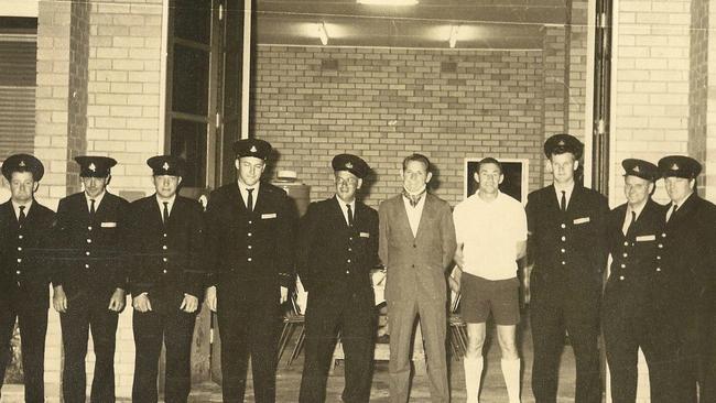 John Bruhn (third from right) with the original Kingscliff Fire Brigade. Picture: Steve Manning.