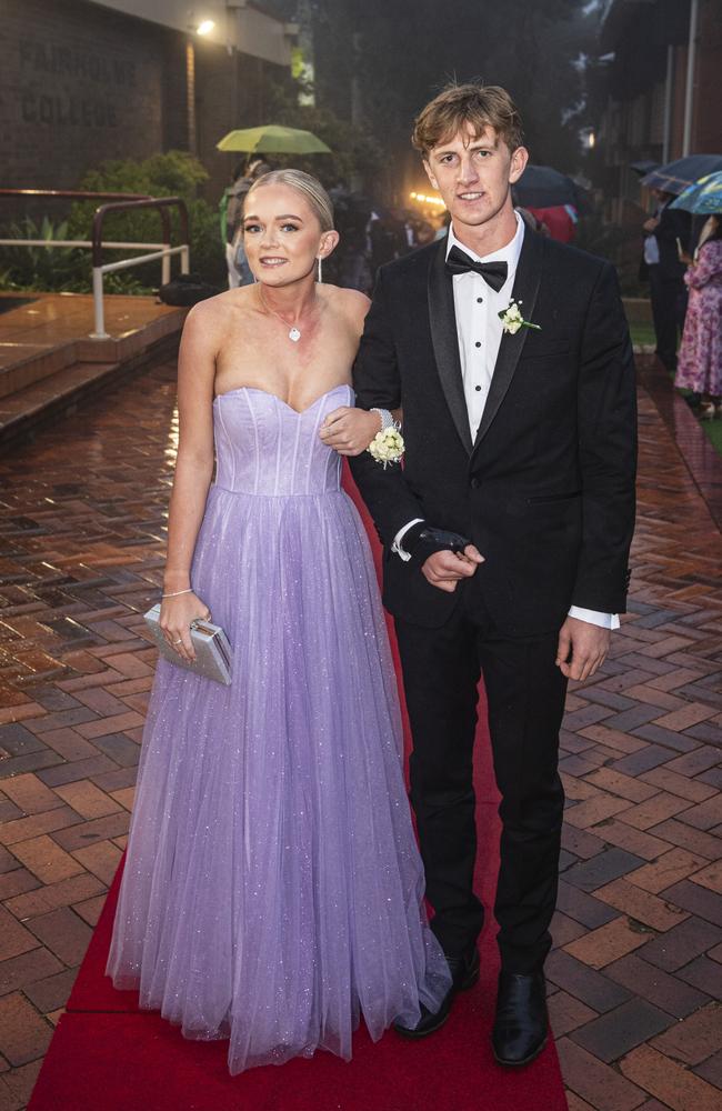 Millie McKenzie and partner Henry Marsden at Fairholme College formal, Wednesday, March 27, 2024. Picture: Kevin Farmer