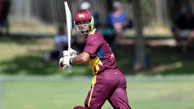 Australia star Glenn Maxwell fired with bat and ball for Fitzroy Doncaster. Picture: Steve Tanner