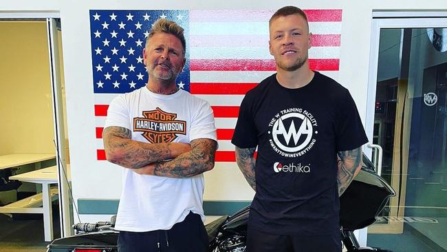 Jordan De Goey with Johnny Louch in the United States.