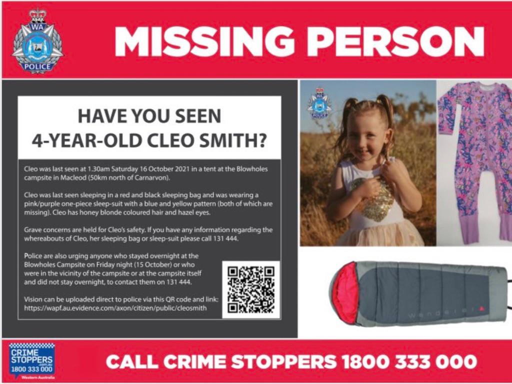 Police are urging for information from the wider community that may help locate Cleo. Picture: WA Police