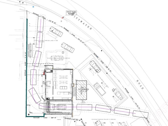 A plans showing vehicles entering and exiting the automatic car wash at the Ultra service station in Pittwater Rd, Manly. Picture: Supplied