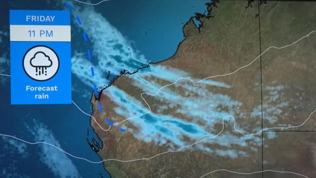 Bureau of Meteorology meteorologist Angus Hines said a weather system brewing in the northwest is expected to amplify as it moves east across Australia. Picture: BOM