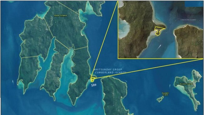The resort will be built on the southern part of Hook Island. Picture: Supplied