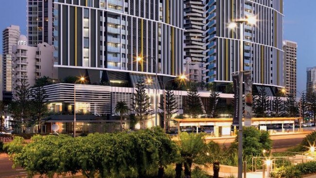 A view of the tower from the Gold Coast Convention and Exhibition Centre. Picture: Gold Coast City Council/BDA Architecture 