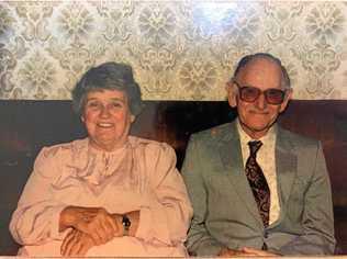 Rhoda with her husband Ronald, who passed away on June 20, 2019, aged 103. Picture: Contributed