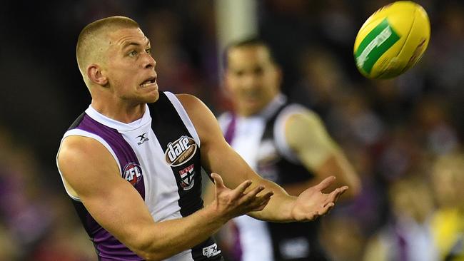 Seb Ross was outstanding for St Kilda on Saturday night. Picture: AAP Images