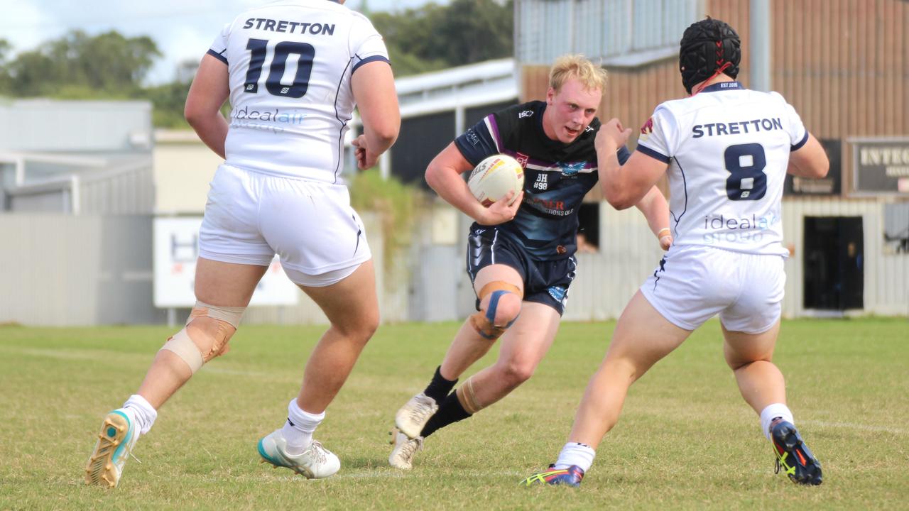 Noah Noke. Langer Trophy Qualifiers between Redcliffe SHS and Stretton SC. Wednesday April 24, 2024.