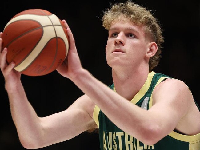 Zikarsky has already made his Boomers debut by the age of 18, but his journey so far has been marred by sickening abuse on social media. Picture: Daniel Pockett/Getty Images