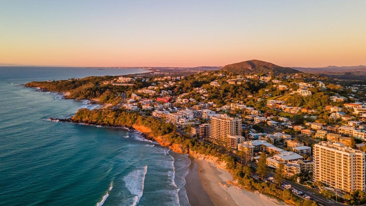 An aerial image of the Sunshine Coast, looking towards Coolum Beach. Michael Heritage / EyeEm