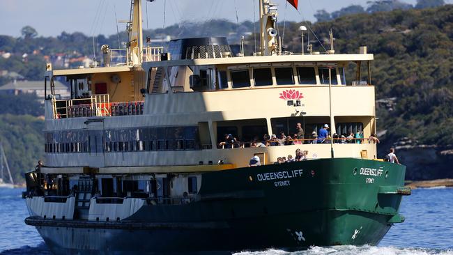 The Freshwater-class ferry ‘Queenscliff’ departs Manly Cove. The large Manly ferries are being replaced next year by smaller, faster, but more frequent ferries. which transport bosses say will offer a better service to travellers. File picture; Bradley Hunter