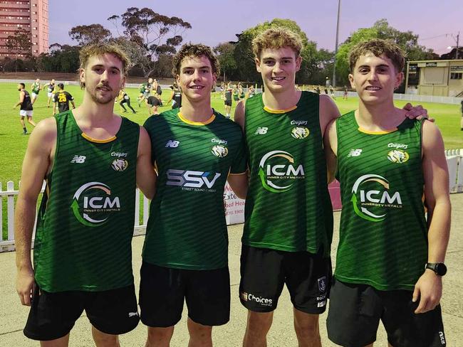 Northcote Park's Echuca recruits (from left) Will Poulton, Miles Dalgleish, Will Rohde and Noah Langborne.