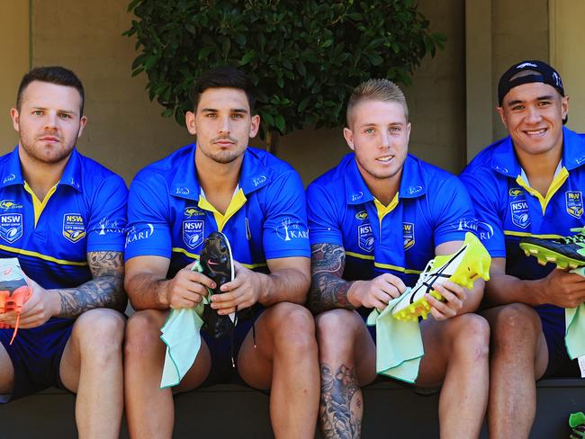 Nathan Brown, Ryan Matterson, Aaron Gray and Leilani Latu will make their debut for City. Picture: Toby Zerna