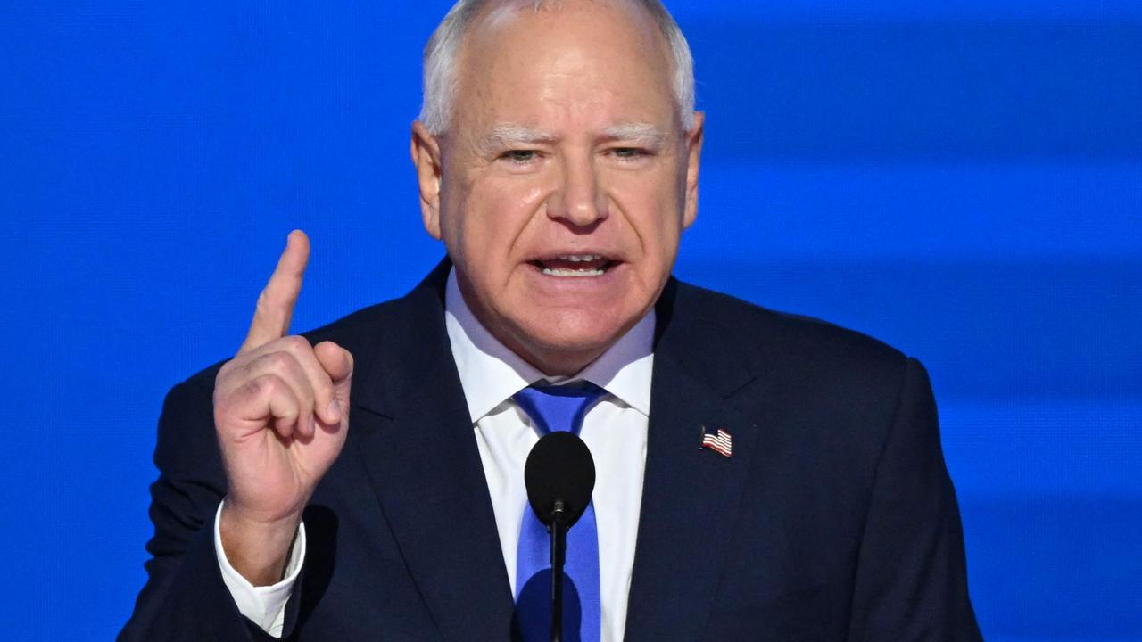 Democratic vice presidential nominee Tim Walz. Picture: Mandel Ngan/AFP