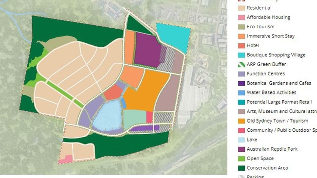 Masterplan for Old Sydney Town precinct by owners World Cultural Tourism Village