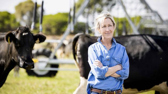 Dairy farmer Lisa Dwyer is the chair of the Great south coast Regional Partnership. Picture: Nicole Cleary