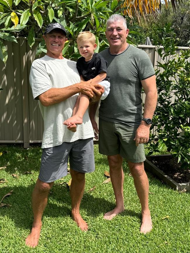 Million-dollar bloodlines: Grandparents of Kayln Davidson (middle), Sharks legends Andrew Ettingshausen and Les Davidson. Credit: Supplied.