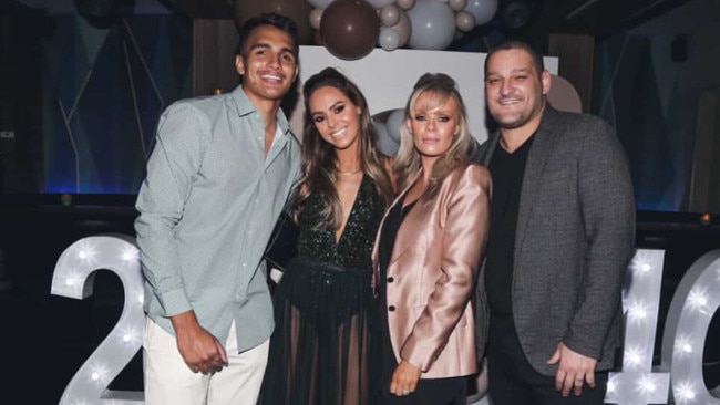 Jamarra Ugle-Hagan, Mia Fevola, Alex and Brendan Fevola at their joint 21st and 40th birthday earlier this month.