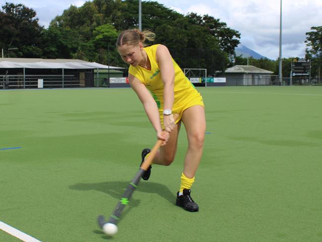 Renee Barber will represent Australia in the women's under 21s hockey team headed to Indonesia in January 2023. Picture: Jake Garland